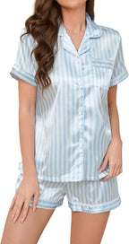 Women's Silk Pajamas - Button-Up Satin Pajamas