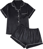 Two-Piece Loungewear Shorts Set, Matching Summer Pajamas