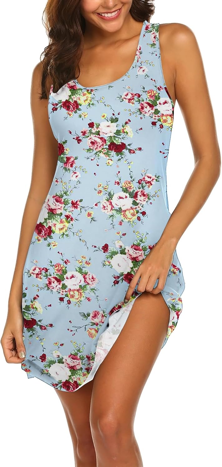 Women's Casual Nightgown Comfortable Loose Fit Nightwear for Women