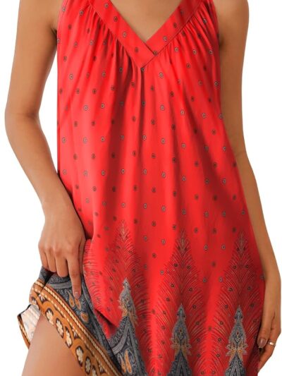 Women's Sleeveless Nightgown Loose Fit Comfortable Nightdress