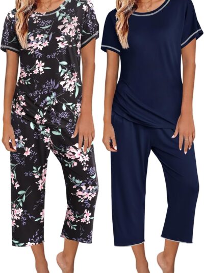 Women's Floral Pajama Set Soft Comfortable Sleepwear