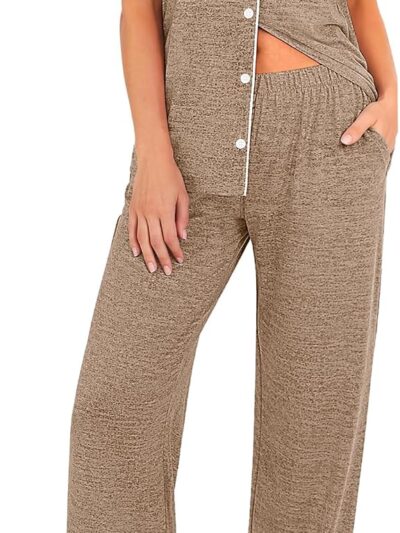 Women's Long Sleeve Pajama Lounge Set Soft Comfortable Homewear