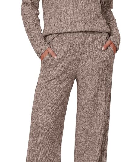 Women's Long Sleeve Matching Pajama Set Soft Comfortable Sleepwear